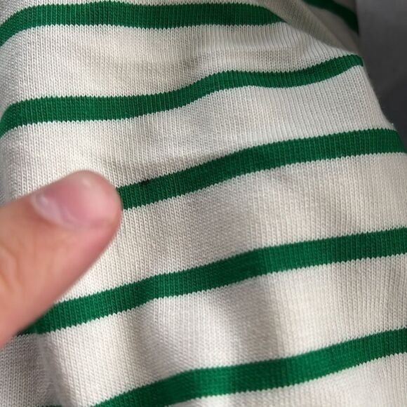 J. Crew Factory Striped ruffle-collar henley - Picture 3 of 3